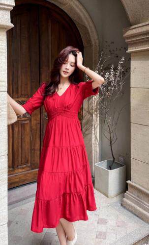 夏季连衣裙，女装连衣裙，锦心绣