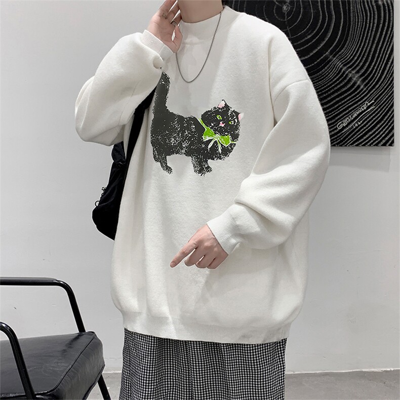 8XL半高领毛衣男大码胖子针织衫毛线衣M18413-P45加绒款-P65,男装针织衫/毛衣,电商A040
