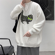 8XL半高领毛衣男大码胖子针织衫毛线衣M18413-P45加绒款-P65，男装针织衫/毛衣，电商A040