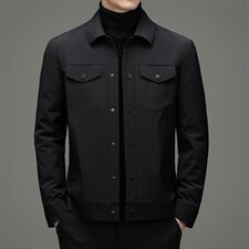 新款冬季鹅绒羽绒服男士休闲翻领中青年外套夹克SNNYR82013-P165，男装羽绒服，电商B212（原钱塘6029）