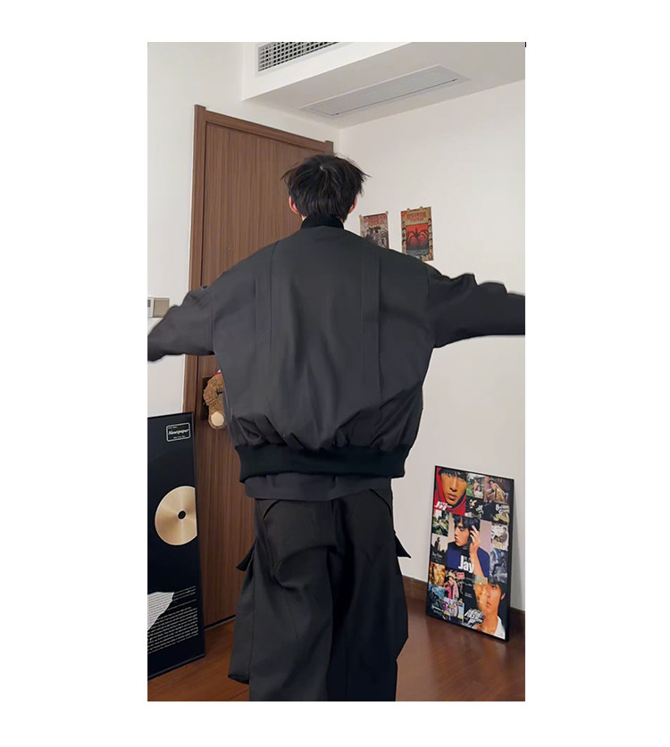 美式飞行服立领夹克男款痞帅短款外套棒球服潮504-W680-特P60控98,男装夹克,星座504