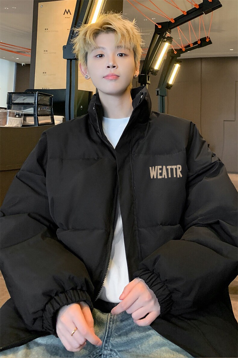 ！2025冬季新款男士立领棉衣百搭情侣印花棉服外套MY312特P55,男装棉衣,电商B220