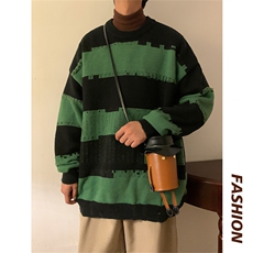 M6136/P65冬季港风新款针织衫男学生毛衣男外套宽松大码毛线衣男，男装针织衫/毛衣，电商A141