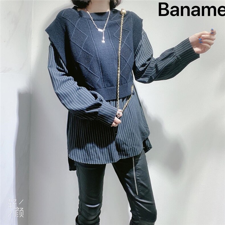 欧版拼接假两件，女装，芭娜美纳