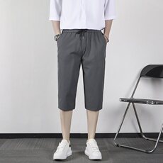 夏季2025弹力系绳七分裤男休闲中裤修身小脚裤男士7分裤VS870，男装牛仔裤，星座1116A-2（原606A-1）