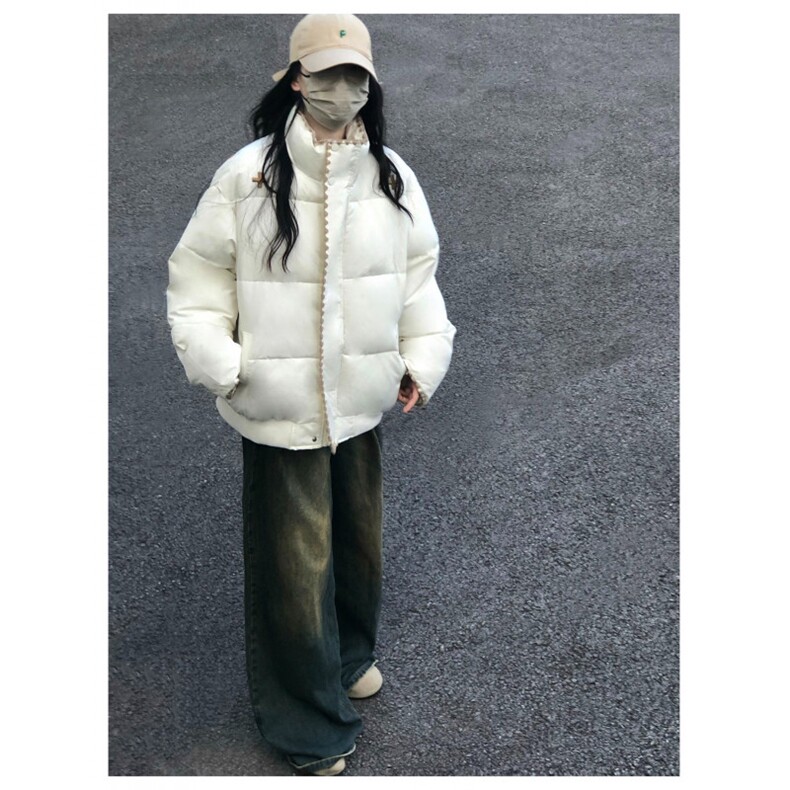 超好看民族风复古刺绣立领羽绒棉袄2025年巨好看超火情侣面包服潮图片