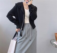 秋季加厚带帽大拉链开衫外套，其它，吾衣酷驿站