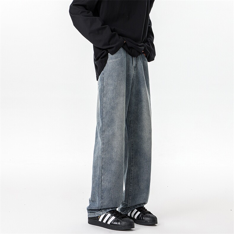 加长版裤子男款高个子牛仔裤复古直筒185cm110长裤KZ004P58加绒68,男装牛仔裤,电商B312