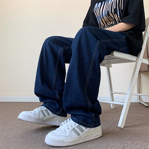 美式街头牛仔裤男直筒宽松欧美高街vibe风长裤子NZ917-P43图片