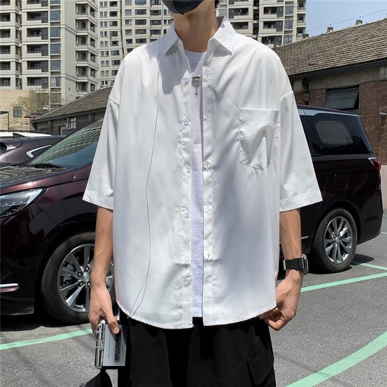 夏季新款衬衫潮流慵懒男方领衬衫C312P30,男装衬衫,星座1116-2