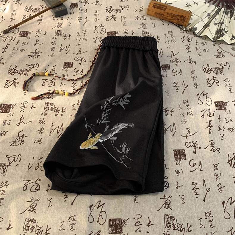 新中式五分裤男抖音直播得物重磅300g大码短裤女-2417批22控48,男装牛仔裤,星座207