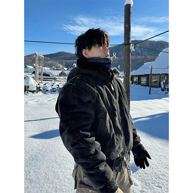 706-1-MY8673-P108特P现货冬季座山雕连帽加绒外套保暖棉衣潮,男装棉衣,星座706-1