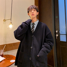 男士情侣针织纯色开衫毛衣男A367MK06P60控78，男装针织衫/毛衣，电商A367
