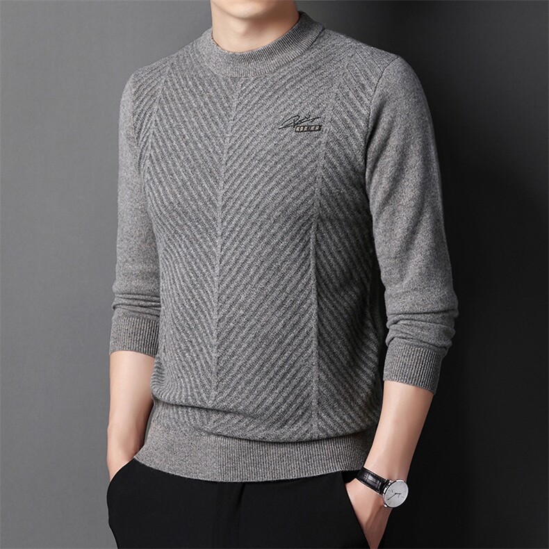 CM12368钱塘2020-2中年男士冬季厚款时尚休闲新款羊毛衫P157,男装针织衫/毛衣,钱塘207-2