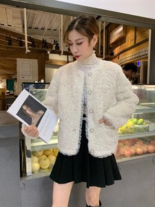 时尚小香风颗粒外套图片