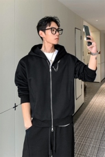 个性斜拉链连设计帽卫衣小众解构痞帅潮流高级感卫衣HY907TP58，男装卫衣，电商A102B
