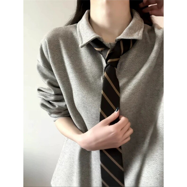 配领带翻领百搭卫衣ZW0161-特批45,男装卫衣,星座313A(原308A-2)