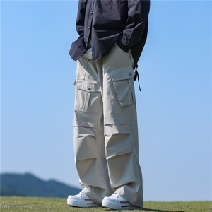 工装休闲裤男士韩版潮流高街帅口袋百搭2024秋季ins长裤K5688-P49图片