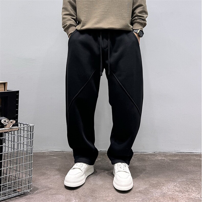 2025冬季加绒休闲卫裤高品质男士运动裤子9360P95,男装休闲裤,电商B332-1