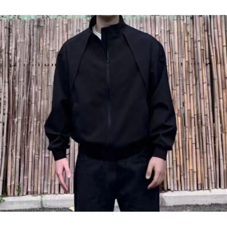 秋季美式休闲立领纯色复古夹克，网图-A061-AJ01679-特P65,男装夹克,电商A061