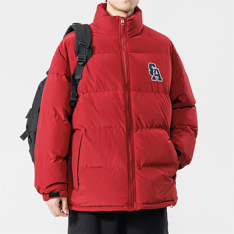 冬季新款宽松面包服港风青春立领棉服男纯色棉衣外套MY9067-P100,男装棉衣,电商A128