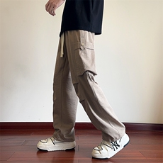 直播数据款春季新款大口袋伞兵裤宽松直筒休闲裤工装裤K515-P42，男装休闲裤，星座914-3