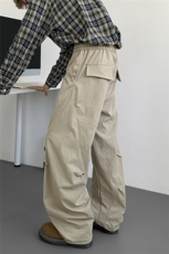直播得物夏季休闲裤子男女宽松伐木裤工装裤弯刀裤K10128-P40，男装休闲裤，电商A099