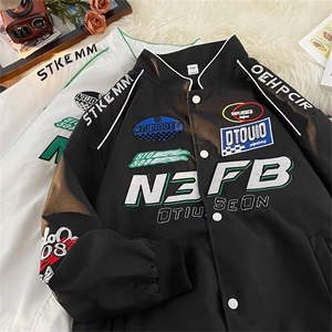 秋季外套男潮牌ins赛车服美式夹克设计感小众机车棒球服W5013-P61图片