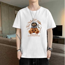 2025夏季新款潮流男士圆领印花大码短袖T恤修身1210-2-DT199-P10，男装T恤，星座1816-2（原1210–2）