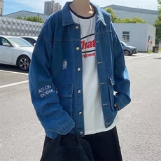 牛仔夹克男大码牛仔外套男茄克X135-P60，男装夹克，星座1109-3