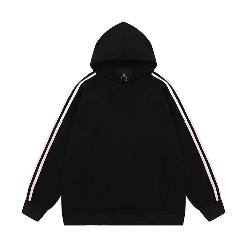 光板得物\唯品二开三条杠撞色拼接插肩袖连帽卫衣A71P38,男装卫衣,电商A247