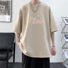 麂皮绒短袖t恤男大码半袖男JD82443-P25，男装T恤，电商A040