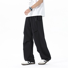 PaulFrank/大嘴猴美式伞兵工装裤男夏季薄冰丝直筒宽松阔腿休闲裤，女装休闲裤，星座1206（原A206）