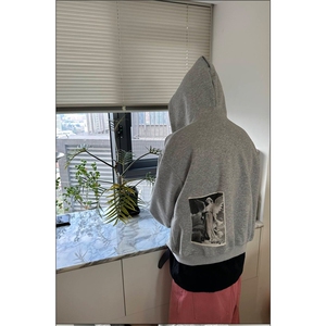 秋季美式复古人像印花连帽卫衣男女宽松休闲百搭外套LB60033-P62图片