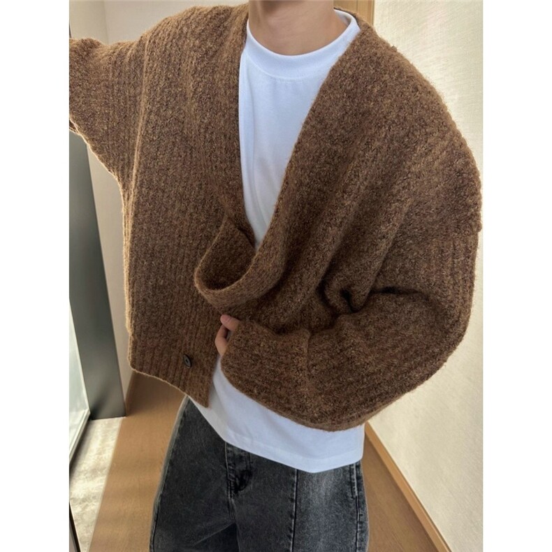 潮流潮牌宽松百搭针织开衫外套新款羊毛衫针织外套MY733-P57,男装针织衫/毛衣,星座208-5
