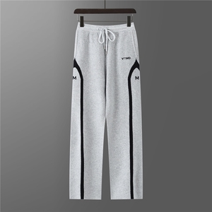 2025秋冬新款百搭系绳芝麻点加厚提花直筒裤，男装休闲裤，江杉羊绒