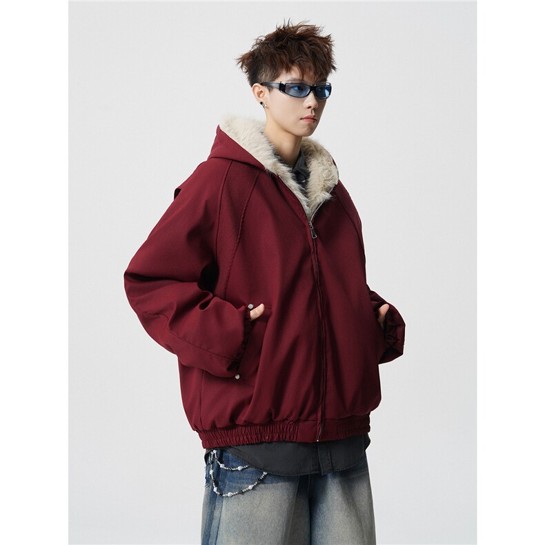 现货螺纹拼接座山雕棉服美式连帽重磅情侣外套A170-M911-P138,男装棉衣,电商A170