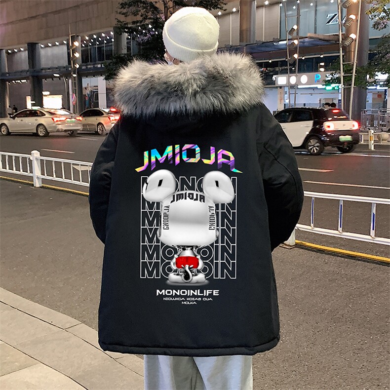 MM48214-P130 冬季大毛领棉衣男士大码加厚棉袄男棉服图片