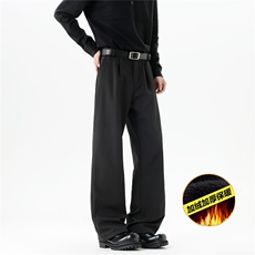 【现货】374加绒-P40-控78复古垂感西裤加绒加厚休闲裤，男装西裤，电商B335