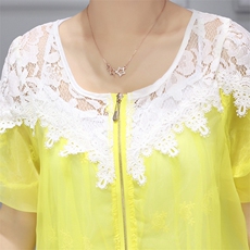 圆领纯色开衫宽松镂空蕾丝防晒衣2021年夏季，女装防晒衣，深水步