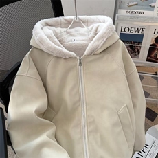 加绒加厚保暖卫衣男士秋冬新款韩版潮流情侣纯色外套百搭上衣服潮，男装棉衣，星座506A