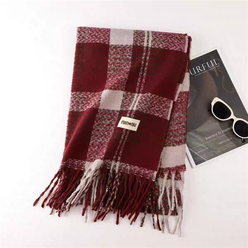 2025年秋季秋冬季时尚百搭通勤简约休闲围巾，围巾，湘姗