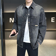 秋季新款牛仔夹克外套男牛仔衬衫薄夹克2371-P115，男装夹克，电商B321-1
