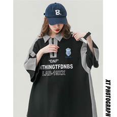 中性风23新款夏季短袖polo衫时尚百搭字母印花T恤DT6321P45控58，男装T恤，电商A268