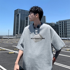 量大优！供视频！港风华夫格短袖T恤半袖男HT239-特P18，男装T恤，电商B367