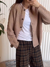 毛衣女秋冬2024秋冬款圆领洋气慵懒宽松软糯针织衫，女装羊毛衫，纳慈羊绒