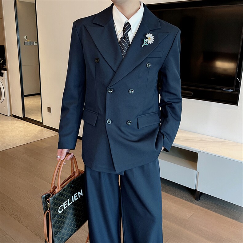 权志龙GD同款时尚双排扣西装休闲西服男韩版外套上衣潮W331-P135,男装西服,电商B267