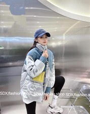 【现货】设计师款拼接羽绒服，女装羽绒服，色调轩