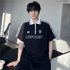 2026新款学院风撞色拼接短袖半拉链polo抗菌凉感短袖DT302-特P33，男装T恤，电商C307