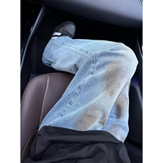 春夏男款水洗工艺牛仔脏脏裤休闲裤长裤宽松直筒，男装休闲裤，星座1013